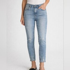 One Teaspoon Skinny Jeans Size 27 Distressed Light Wash Denim Stretch Mid Rise